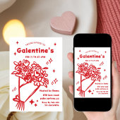 Whimsical Galentines Valentines girls Party Einladung