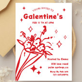 Whimsical Galentines Valentines girls Party Einladung