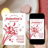 Whimsical Galentines Valentines girls Party Einladung