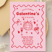 Whimsical Galentines Valentines girls  Party Einladung