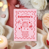Whimsical Galentines Valentines girls  Party Einladung