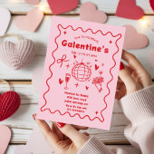 Whimsical Galentines Valentines girls  Party Einladung
