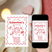 Whimsical Galentines Valentines girls Party Einladung