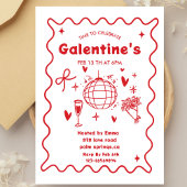 Whimsical Galentines Valentines girls Party Einladung