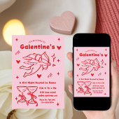Whimsical Galentines Valentines girls Party Einladung