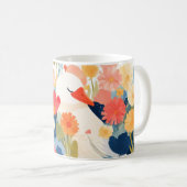 Whimsical Gans im blühenden Blumengarten Kaffeetasse (VorderseiteRechts)