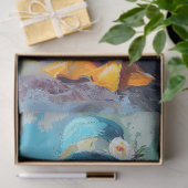 Whimsical Gans in Blue Bonnet Decoupage Seidenpapier (Geschenk)