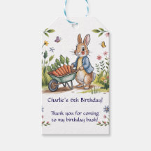 Whimsical Garden Bunny Boy Birthday Bash Gefallen
