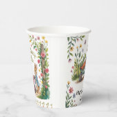 Whimsical Garden Bunny Boy Birthday Bash Pappbecher (Rechts)