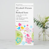 Whimsical Garden Einladung (Stehend Vorderseite)