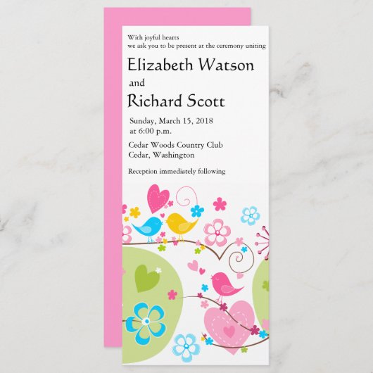 Whimsical Garden Einladung (Vorne/Hinten)