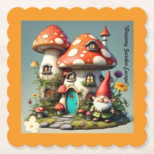"Whimsical Garden Escape" Untersetzer (Vorderseite)