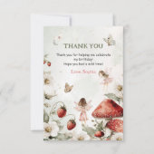 whimsical garden fairies birthday dankeskarte (Vorderseite)