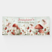 whimsical garden fairies birthday long custom banner (Horizontal)