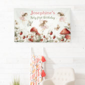 whimsical garden fairy first birthday banner (Insitu)