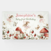 whimsical garden fairy first birthday banner (Horizontal)