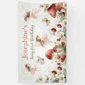whimsical garden fairy first birthday banner (Vertikal)