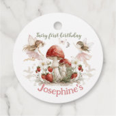 whimsical garden fairy first birthday girl geschenkanhänger (Rückseite)