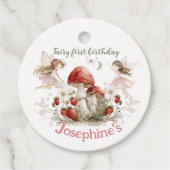 whimsical garden fairy first birthday girl geschenkanhänger (Vorderseite)