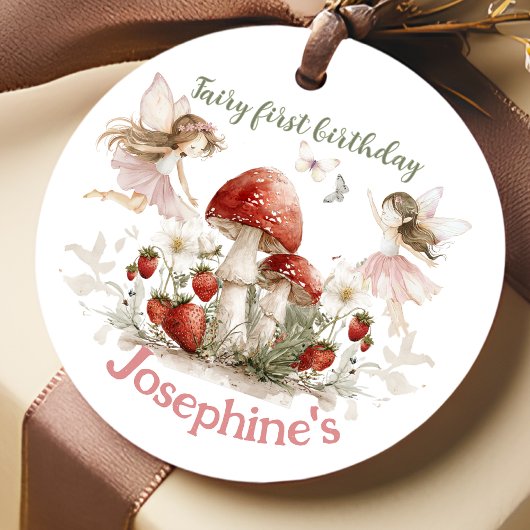 whimsical garden fairy first birthday girl geschenkanhänger