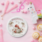 whimsical garden fairy first birthday girl pappteller (Party)