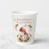 whimsical garden fairy first birthday girl small pappbecher (Vorderseite)