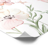 Whimsical garden Fairy First Birthday Welcome Poster (Ecke)