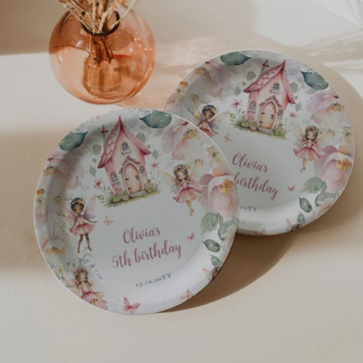 Whimsical Garden Fairy Teezeremonie Party Girls Bi Pappteller