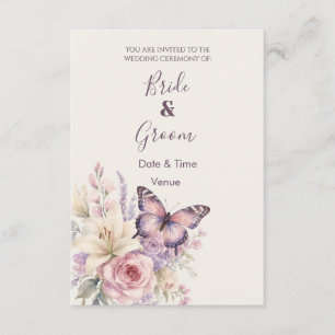 Whimsical Garden Floral- und Schmetterlings-Papete Einladung