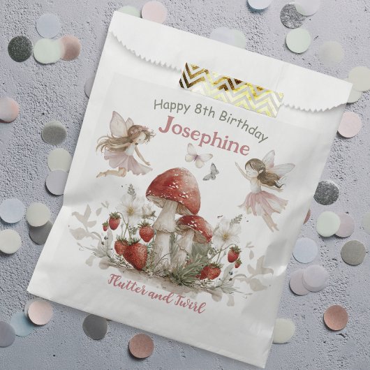 whimsical garden flutter and twirl fairy birthday  geschenktütchen
