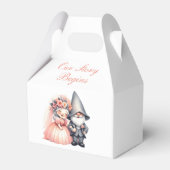Whimsical Garden Gnome Orange Summer Wedding Geschenkschachtel (Vorderseite)
