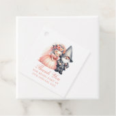 Whimsical Garden Gnome Orange Wedding Vielen Dank Geschenkanhänger (Beispiel)