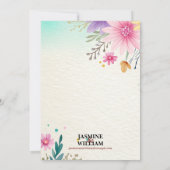 💐 Whimsical Garden Hochzeit Einladung 🌿 💌 (Rückseite)