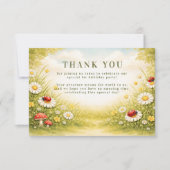 Whimsical Garden Lady Bug 1st Birthday Dankeskarte (Vorderseite)