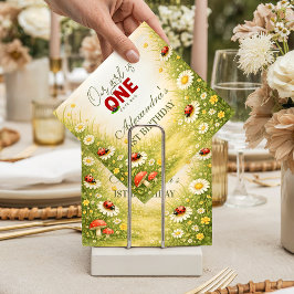 Whimsical Garden Lady Bug 1st Birthday Serviette