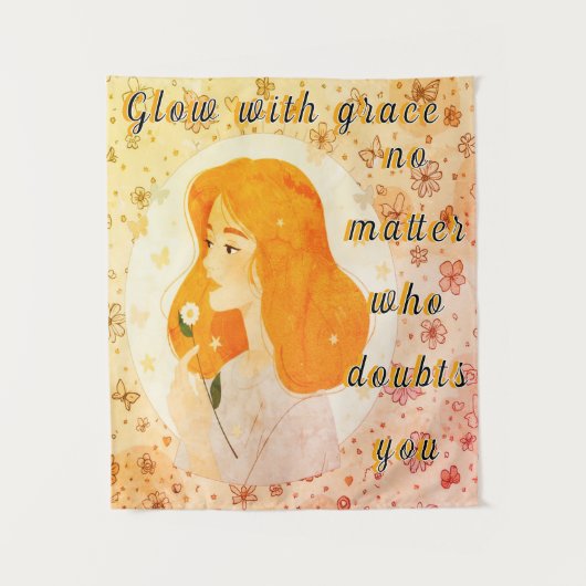 Whimsical Garden - Modern Tapestry Wandteppich (Vorderseite)
