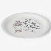 Whimsical Garden Party Floral Baby Dusche Pappteller (Schrägansicht)