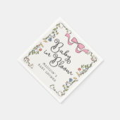Whimsical Garden Party Floral Doodle Kinderdusche Serviette (Ecke)