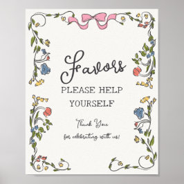 Whimsical Garden Party Französisch Blumenliebhaber Poster