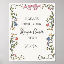 Whimsical Garden Party Pastel Floral Share Rezept Poster