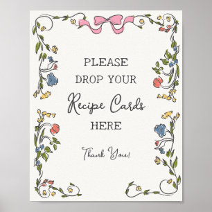 Whimsical Garden Party Pastel Floral Share Rezept Poster