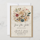 Whimsical Garden Pressed Blume Bohemisch Hochzeit Einladung (Vorderseite)