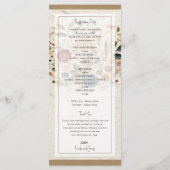 Whimsical Garden Pressed Blume Bohemisch Hochzeit Programm (Rückseite)