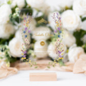 Whimsical Garden Quinceañera Akryllische Einladung