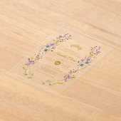 Whimsical Garden Quinceañera Akryllische Einladung (Ablage )