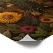 Whimsical Garden Robot | Digitale Kunst Poster (Ecke)