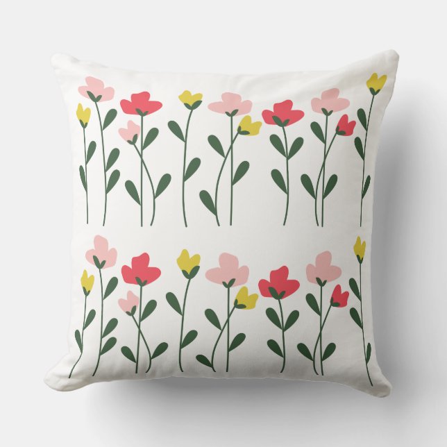 Whimsical Garden Rows Pillows Kissen (Vorderseite)