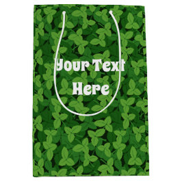 Whimsical Garden Strawberry Leaves Gift Paper Bag Mittlere Geschenktüte