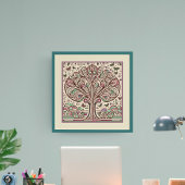Whimsical Garden Tree: Art Nouveau Symphony Poster