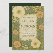 Whimsical Garden Wedding Einladung (Vorne/Hinten)